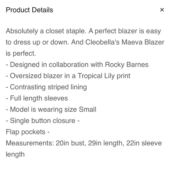 Cleobella x Rocky Barnes Maeva Blazer Jacket - Picture 4 of 13